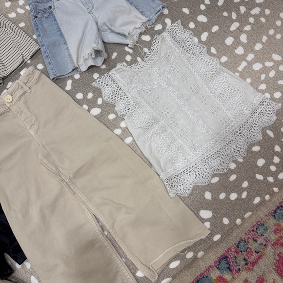 Lot of 8 Zara Kids bundle girls dress romper top pants skirt shorts denim crew - Picture 7 of 8